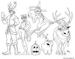 Barbie pink halloween barbie in halloween costume. Frozen Halloween Coloring Pages Printable