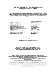 People also looked for jobs at these similar companies. First Supplementary Master Prospectus For Conventional Funds