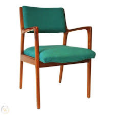 Oak architectural & garden antiques. Vintage Danish Modern Chair Mid Century 60s Retro Office Walnut Upholstered Teal 1873490990