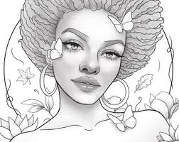 The ultimate black women coloring book: Black Girl Coloring Etsy