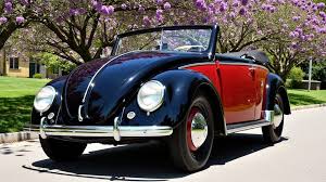 Image result for Bordeaux Red 1950 Beetle