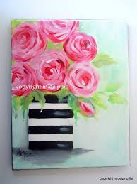 Abstract Black And White Flower Painting Pin On Ranunculus