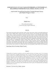 Check spelling or type a new query. Pdf Struktur Dan Fungsi Narasi Pemberitaan Penyerbuan Kelompok Terorisme Pada Media Massa Cetak Studi Analisis Naratif Berita Penyerbuan Terhadap Kelompok Santoso Pada Majalah Mingguan Tempo