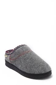 Dearfoams Felted Faux Fur Clog With X Stitch Slipper Nordstrom Rack