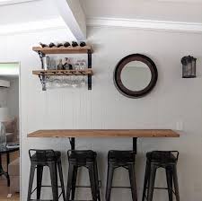 Kitchen Dining Wall Mounted Bar Handmade Industrial Metal Etsy Kitchen Bar Table Wall Dining Table Wall Mounted Table