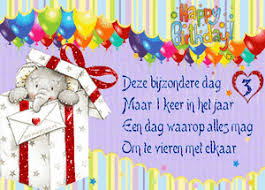 3 Jaar Verjaardag Plaatjes Animaatjes Nl
