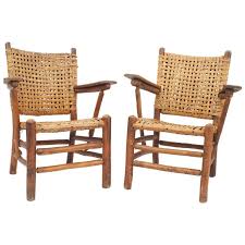 Pair Of Rustic Old Hickory Bear Wallow Armchairs Old Hickory Old Hickory Furniture Armchair