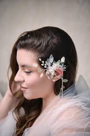 Elvish Wedding Cuff Wrap Earrings Bridal Ear Cuff Floral Wedding Ear Cuff  Green Ear Wedding Crawler Earrings Ear Cuff No Piercing Modern