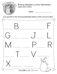 These comparative and superlative adjectives worksheets are for students at the beginner, intermediate and advanced level. Missing Letter Worksheets Free Printables Doozy Moo
