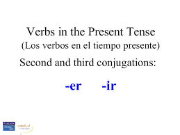 The Present Tense Of Regular Er And Ir Verbs