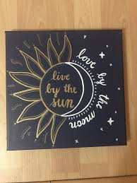 Canvas Sun Moon Live Love Stars Diy Painting Simple Canvas Paintings Canvas Art Quotes Diy Art Painting