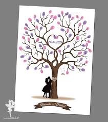 Hochzeitsgastebuch Hochzeitsbaum Wedding Tree Leinwand Amp Ein Designerstuck Von Fee Leinwand Hochzeit Baum Hochzeit Fingerabdruck Baum Hochzeit