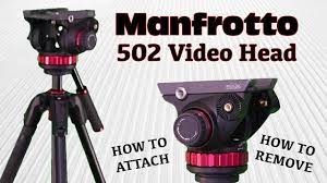 Manfrotto Fluid Tripod Head 502ah How To Remove How To Install Youtube