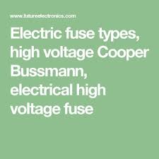 Electric Fuse Types High Voltage Cooper Bussmann