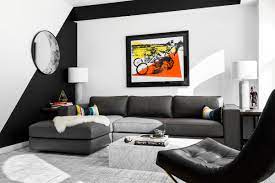 Bachelor Style In Bold Black And White Homepolish Bachelor Pad Living Room Bachelor Living Room Bachelor Room
