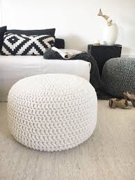 A useful and versatile item of furniture, ottomans and footstools can be used in many areas around the home. Large Gray Knit Pouf Ottoman Knitted Pouffe Furniture Round Pouf Cotton Pouf Floor Pillow Floor Chunky Pouf Kids Pouf Living Room Furniture Home Living Vadel Com