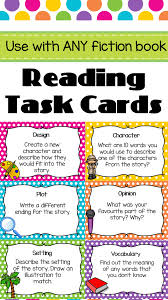 Reading Task Cards Great For Guided Reading Includes 44 Questions Character S Reading Task Cards Guided Reading Activities Reading Comprehension Strategies