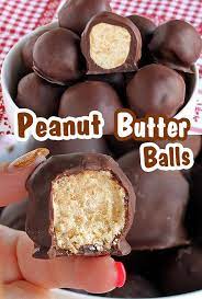 Chocolate Peanut Butter Balls Sugar Apron Recipe Peanut Butter Balls Best Dessert Recipes Breakfast Sweets