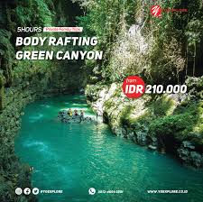 Green Canyon Body Rafting Pangandaran West Java Perahu Eropa Canyon