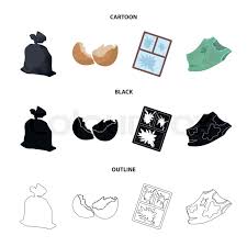 A Garbage Bag A Broken Egg Shell A Stock Vector Colourbox A garbage bag a broken egg shell a torn dirty t vector. a garbage bag a broken egg shell a