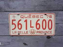 Vintage License Plate Quebec Canada La Belle 1976 Red Tan Etsy In 2020 Quebec Vintage Quebec Canada