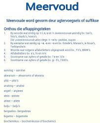 Meervoude Afrikaans Afrikaans Language Teacher Guides