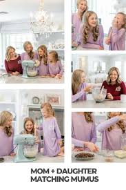 Mom And Daughter Monogram Moo Moos Great For Getting Ready Etsy Mom And Daughter Matching Mom Daughter Matching Pjs