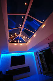 Cool Blue Mood Lighting This Cool Blue Provides A Calming Seeting In This Residential Interior The Colour Change Led Sys Color Changing Led Mood Light Lights