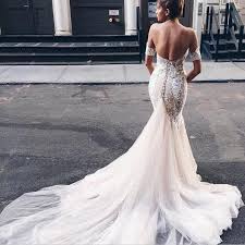 Sweetheart Open Back Watteau Train Mermaid Wedding Dress With White Lace Detac Mermaid Wedding Dress With Sleeves Glamourous Wedding Dress Wedding Dresses Lace