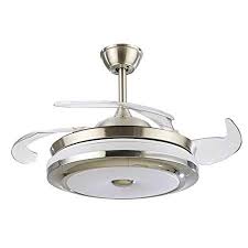 42 Retractable Ceiling Fan Light With Remote Control Dimmable Led Light Kit 3 Color Changing Invisible Chandelier Fan Chandelier Fan Ceiling Fan With Light Modern Ceiling Light