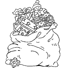 Apprendre à dessiner un père noël en quelques étapes simples. Sur Le Dessin Les Cadeaux De Noel Sont Dans La Hotte Du Pere Noel Colorie Le Sac En Brun Les Gateaux Pages De Coloriage Chretien Dessin Cadeau Coloriage Noel