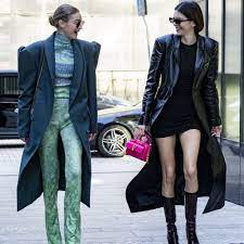 I wore a ripped rocker tee with my bralette one day and she did the same thing the very next! Kendall Jenner And Gigi Hadid Street Style Popsugar Fashion