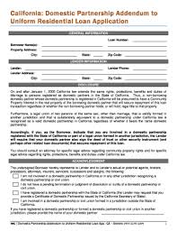 Special handling fees are waived. California Domestic Partnership Addendum To Uniform Residential Loan Application Fill Out And Sign Printable Pdf Template Signnow