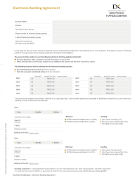 Fillable Online Electronic Banking Agreement Deutsche Handelsbank Fax Email Print Pdffiller