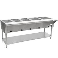Advance Tabco Hf 5e 240 Five Pan Electric Steam Table With Undershelf Open Well In 2020 Advance Tabco Steam Tables Restaurant Tables