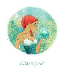 This energy is of the womb, and water gives life. Cancer Zodiac Sign As A Beautiful Girl Stock Image Colourbox
