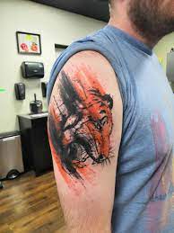 #marcuslund #thanksgiving #art #jcleyendecker #foxandspyder #marcuslundtattoo. Watercolour Tiger By Steve Oker Niteowl Tattoo Tampa Fl Tattoos Watercolor Tiger Tiger Tattoo