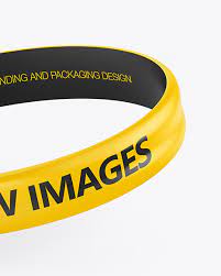 Download Glossy Silicone Wristband Mockup In Stationery Mockups On Yellow Images Object Mockups