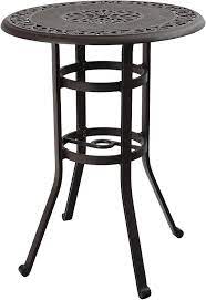 The stylish pub table is ideal when paired with counter or bar height stools but. Amazon Com Phi Villa 32 Cast Aluminum Patio Bar Table 41 Height High Top Outdoor Table Pub Height Bistro Round Table For Paito Lawn Garden Brown Kitchen Dining