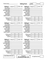 The Ancestor Form Pedigree Chart The Family Form The