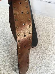 Looking for a good deal on bronze belts? Guess Belt Bronze Metallic Stone Mosaic Buckle Studde Gem