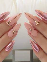 Sparkly pink and silver nail design. Prettiest Pink Nail Designs For 2019 Metallic Nail Art Metallic Nails Nail Effects