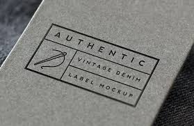 Download Free Vintage Denim Label Logo Mockup Creativebooster