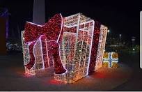 Outdoor Christmas Decoration Lights Giant 3D Christmas Gift Box Arch Motif  Lights Ornament Walk Through