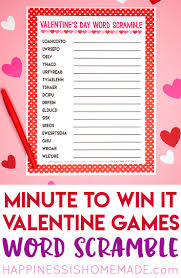 There is a forest supply of printable activities out there searching for printable free brain games will give you more options than i care. Valentine Minute To Win It Games Happiness Is Homemade