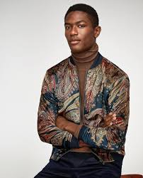 Printed Velvet Bomber Jacket View All Jackets Man Zara United Kingdom Velvet Bomber Velvet Bomber Jacket Bomber Jacket