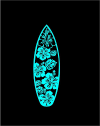 Excited To Share This Surfboard Car Decal Hibiscus Surfboard Decal Surfboard Custom Vinyl Decal Surfboard La Custom Vinyl Decal Vinyl Car Stickers Custom Vinyl