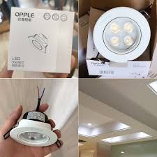 The mechanism to secure the fixtures into the housing seems somewhat unique to me. Xiaomi Youpin Opple 5w Led Spotlight Downlight With 100 Degree Angle Lighting Three Level Dimming Wall Switch Control Led Bulb For Bedroom Kitchen Hotel White Light Warm White Light Yellow Light Ceiling Recessed