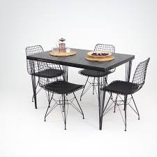 Koltukcuyuz Parlak Mermer Firkete Ayak Masa Sandalye Takimi Koltukcuyuz Com