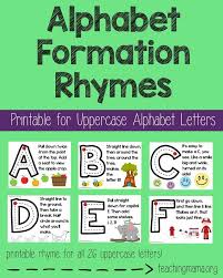 Alphabet Formation Rhymes Alphabet Preschool Preschool Writing Preschool Songs